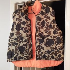 Vintage Orange and Camouflage Vest